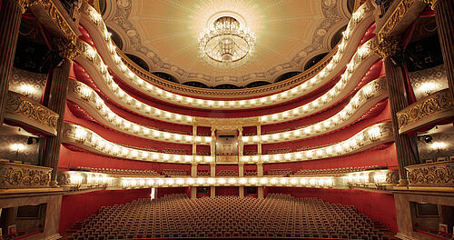 Leerer Saal des Nationaltheater in München